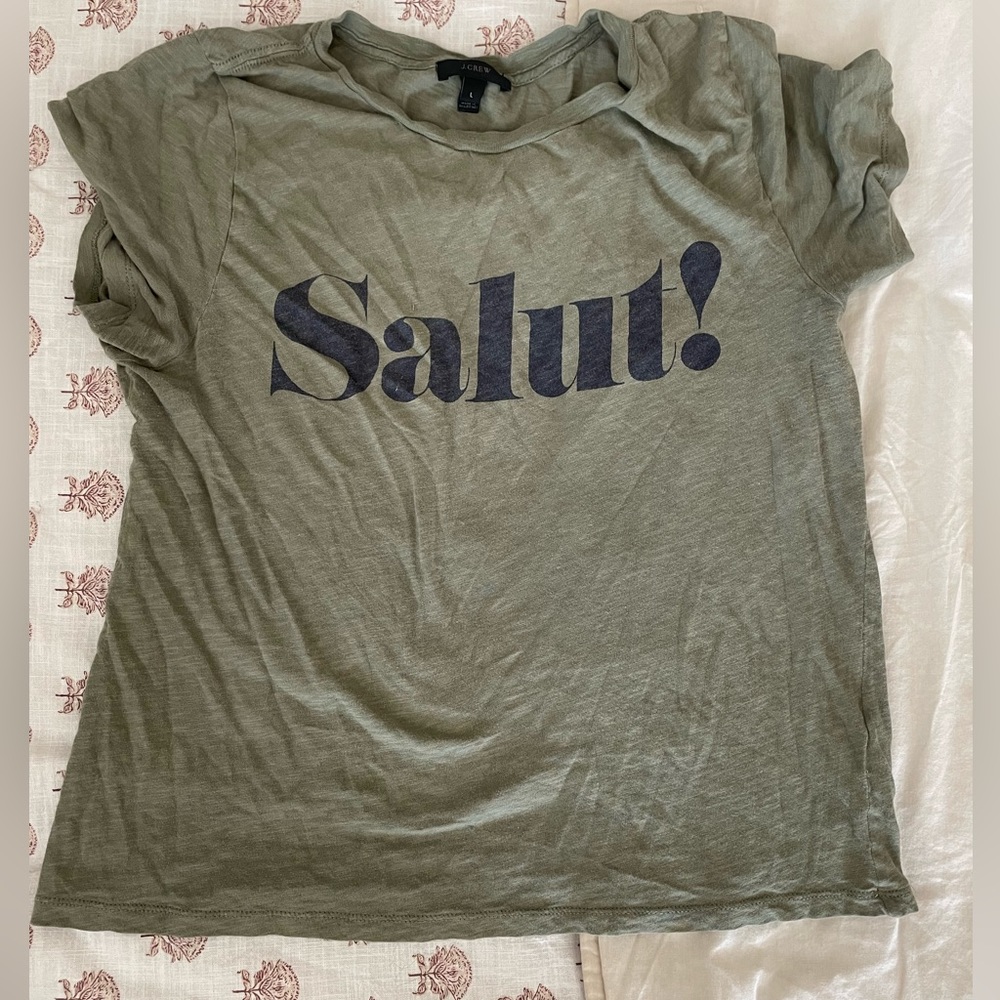 J Crew “Salut!” Graphic Tee - Size L